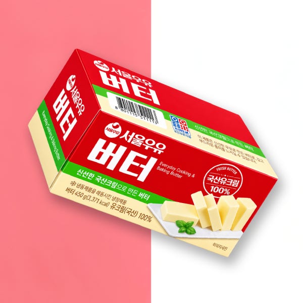 서울우유 버터 450g 국산 유크림 100% 무염 천연 베이킹재료 쿠키