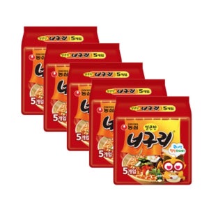 농심 얼큰한 너구리 멀티팩 5팩 5개 총25개입