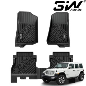 지프 랭글러 TPE 카매트 3W 에코라이너 3D 입체 고무 자동차 매트 1+2열 JL