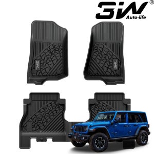 지프 랭글러 4XE TPE 카매트 3W 에코라이너 3D 입체 고무 자동차 매트 1+2열