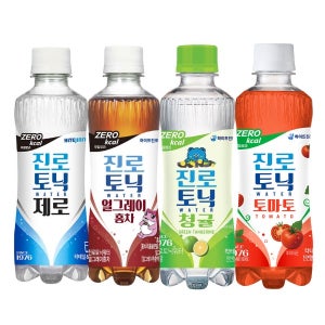 이젠서진 하이트진로 토닉워터 300ml 4가지맛 24개 제로토닉+얼그레이홍차+청귤+토마토