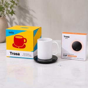 Trosa 머그워머 컵워머 USB 3단 온도조절 세라믹 머그컵 330ml 세트 커피 보온