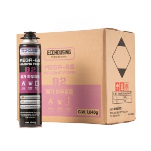 메가 하우징폼 65-B2 대용량 준불연 우레탄폼 틈새충진 창틀 단열 1040g, 15개