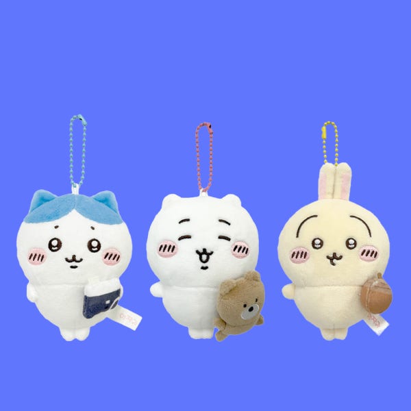 먼작귀 치이카와 인형 키링 우사기 하치와레 스트레스볼 키링 인형 10cm 귀여운 동물 굿즈