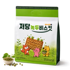 스낵큐 저당 녹두비스킷 356g 다이어트 건강 과자 간식