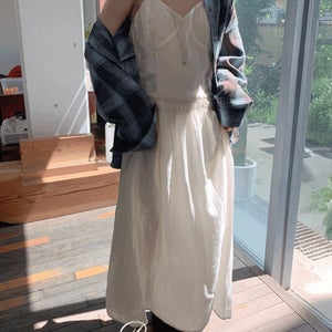 [MADE]플라쥬 새틴 뷔스티에 롱원피스