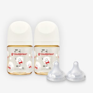 더블하트 PPSU 젖병 헬로베이비 뽀양이 160ml 트윈팩 세트 (젖병2개+젖꼭지2입)