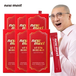 뉴밋 유기농 레드와인비니거 와인 발효식초 레드, 280ml, 6개
