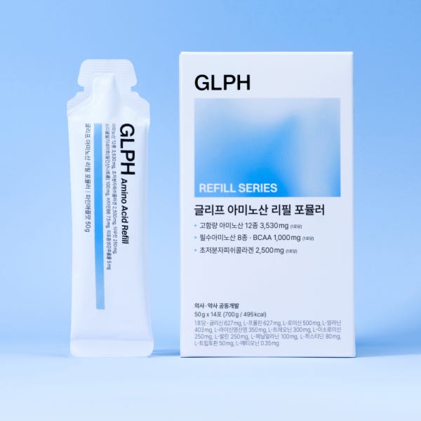 글리프 GLPH 아미노산 리필 포뮬러 액상 스틱 파인애플맛 50g 14개입