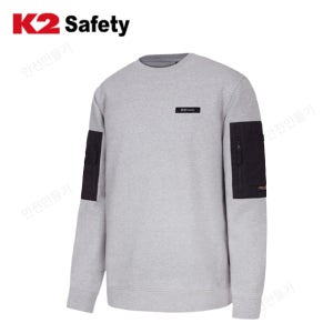 TS-F6201 케이투 세이프티 추동티셔츠 긴팔 하이넥 핑거홀 기모 작업복 현장복 겨울
