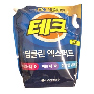 엘지생활건강 테크 딥클린 엑스퍼트 드럼용 리필 1.7L, 4개