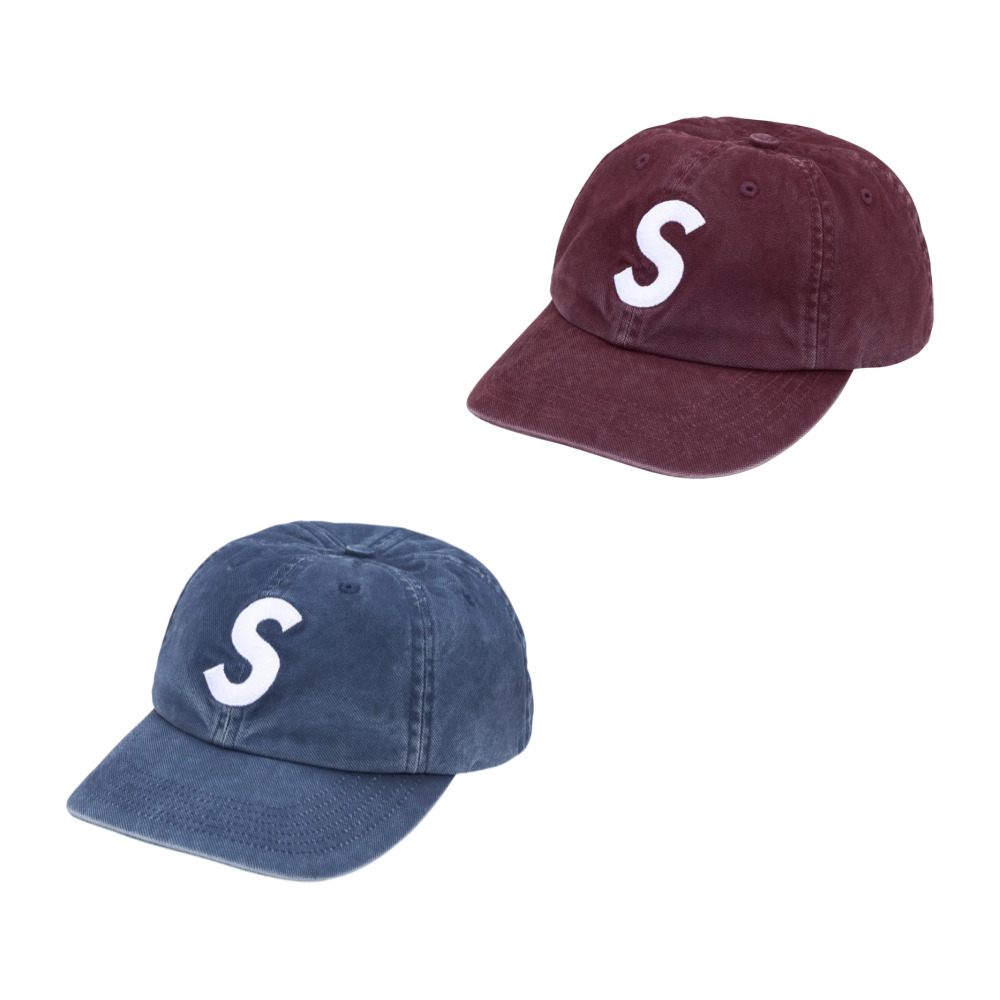 シュプリーム 帽子 シュプリーム ウォッシュドキャンバスSロゴ6-パネル26FW