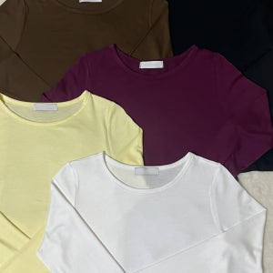 (레이어드/기본템/색감예쁨) 토이 쫀쫀 긴팔 티셔츠