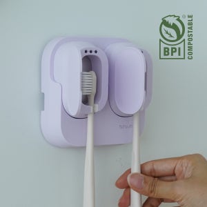 브러쉬업 UVC 광파 살균 건조 칫솔살균기 2인용 라일락 퍼플