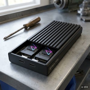 ICY BOX 듀얼 M.2 NVMe SSD 외장 인클로저 20Gbps