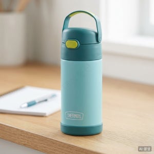 빨대형 스테인리스 진공 단열 보온보냉 물병 355ml