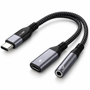 다크베이 USB C to 3.5mm 이어폰 고속 충전 듀얼 케이블 젠더