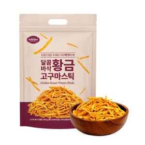 로마나 달콤바삭 고구마과자 황금 고구마스틱 300g, 3개
