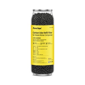 [호환] 미닉스 더플렌더 MNFD-100G 호환 퓨어탑스 프리미엄 음식물처리기 첨착카본 활성탄 리필 필터 산성탈취 A-PRO 캔형 채소 과일 부패 산성가스제거