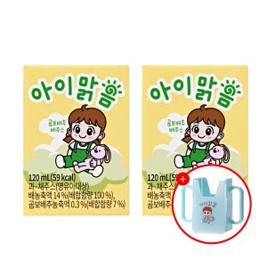[컵홀더증정]아이맑음 베이비주스 곰보배추 배주스, 120ml, 24개