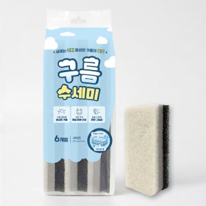 러버랩 필터폼 구름 무흠집 부직포 스펀지 수세미 6개입, 1개
