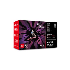 ASUS DUAL 라데온 RX 9060 D6 8GB 엠버 앤 블레이드 에디션 대원씨티에스