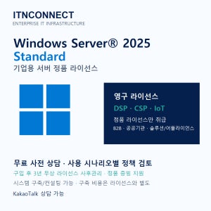 Microsoft Windows Server 2025 Standard 정품 영구 라이선스