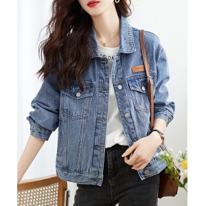 캠퍼스룩 데일리 코디 캐주얼 레트로 데님자켓 s155456