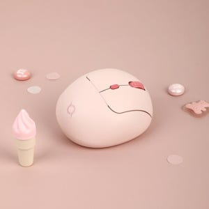 분홍색 핑크 사무실 무소음 마우스 인체공학 사무용 저소음 무선 마우스 노트북 맥북