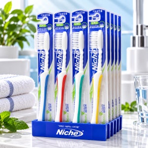 잇치 칫솔 컴팩트 2단 슬림모 치아 잇몸 염증 관리 치석 플라그 백태 제거 칫솔 20개