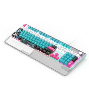 랑투 하츠네 미쿠 유선 기계식 키보드RGB 게이밍 노브 컴퓨터 104키 K1000 Pro