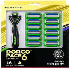 도루코 PACE6 기획세트1호 면도기1대 + 면도날16입