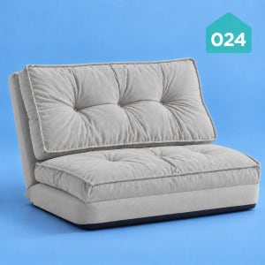 024홈 소베럴 노아 접이식 소파베드 탄탄한 패브릭 쇼파 침대 스툴미포함, 연그레이, 1.5인용