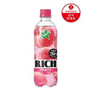 [본사] 칠성사이다 RICH 복숭아 500ml 18펫