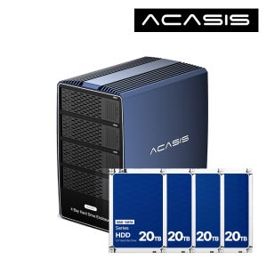 아카시스 EC-1003+WD 울트라스타 20TBx4[80TB] 10Gbps 4베이 외장하드