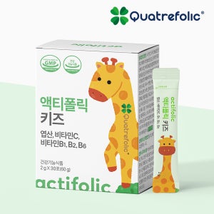 액티폴릭 키즈 활성엽산 비타민 아동엽산 바나나맛 분말 세포혈액생성 유아용 30포, 2개
