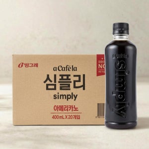 빙그레 무라벨 아카페라 심플리 아메리카노 400ml 20개