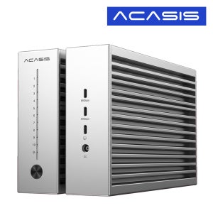 아카시스 TB504PRO 10베이 썬더볼트5 80Gbps NVME SSD 외장케이스 외장형