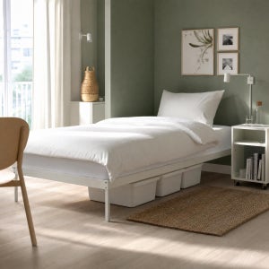 IKEA 컴팩트 심플 침대프레임 베벨스타드 90x200 cm [조립신청가능] 싱글 원룸