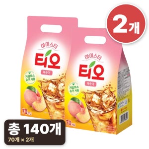 동서 티오 아이스티 복숭아 70T 2개 총140T 대용량 분말음료