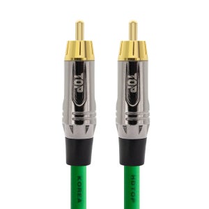 HDTOP 국산 RCA 오디오 케이블 메탈 그린 50M HT-TP7189