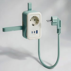 E코너 MT11 전선형 1.5M 휴대용 미니 멀티탭 4000W 고용량 1구 C타입 USB
