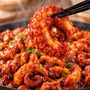 통큰손 쭈꾸미 양념 쭈꾸미 볶음 캠핑 밀키트 인천 계양 맛집 보통맛, 500g, 5개