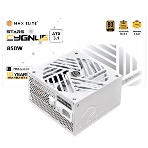 맥스엘리트 STARS CYGNUS 850W 80PLUS골드 풀모듈러 ATX3.1 화이트