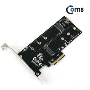 PCI Express 변환 컨버터 M.2 NGFF NVME SSD Key B&M PCI-E 4x SATA 7P 변환 카드 KS509