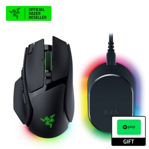 [런칭 프로모션] 레이저코리아 Basilisk V4 Pro 마우스+충전독 V2 Pro 세트 블랙