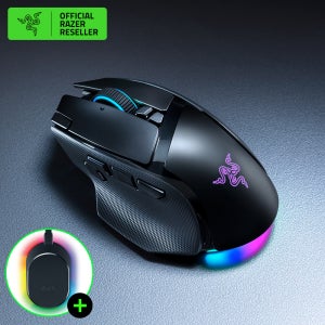 레이저 바실리스크 V4 Pro+독 V2 Pro 세트 게이밍 마우스 RGB 무선 마우스