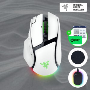 [출시이벤트] 레이저코리아 바실리스크 V4 Pro + 마우스독 V2 Pro 세트 화이트