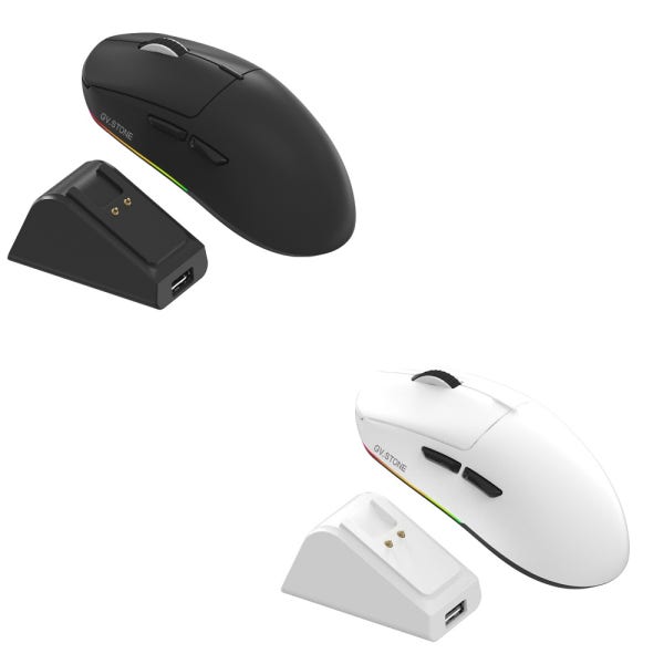 그루브스톤 G-DOCK 무선 지독 GDOCK 저소음 마우스 블랙 화이트