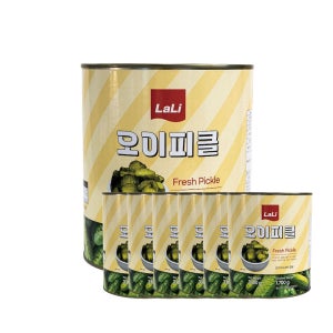 라리 오이피클 슬라이스 캔 통조림 업소용 대용량 3.1kg, 6개